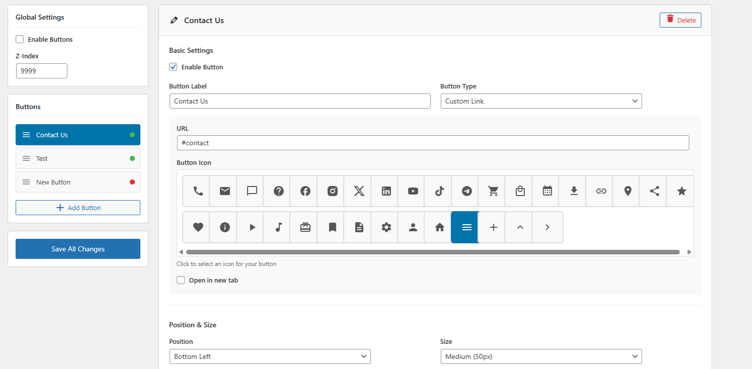 Starter Buttons Pro - Dashboard